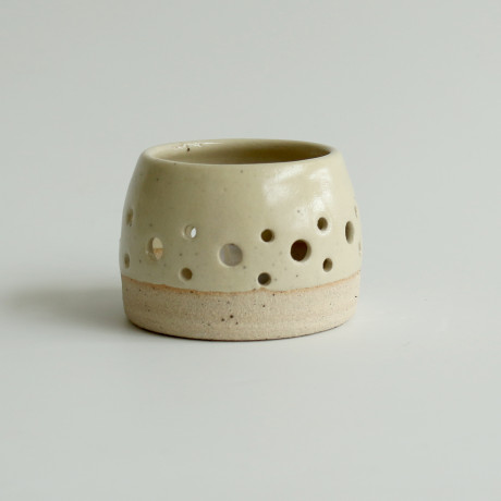 Hand Thrown Ceramic Mini Lantern Tealight Holder - Stone Series