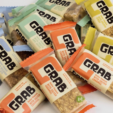 Grab Energy Butter Flapjacks MIXED RAINBOW BOX 12x65g