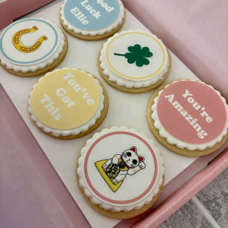 good luck custom biscuit giftbox