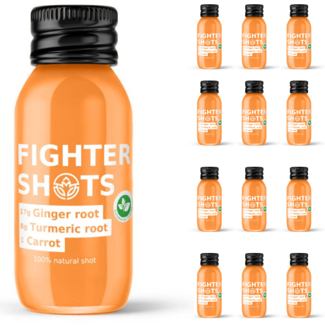 Natural Carrot + Ginger + Turmeric Shot 12 x 60ml