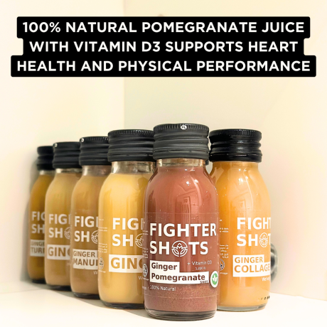 Fighter Shots Ginger + Pomegranate Shot + Vitamin D (12x60ml)