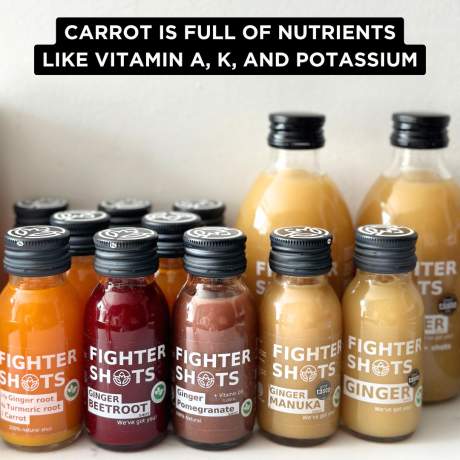 Natural Carrot + Ginger + Turmeric Shot 12 x 60ml