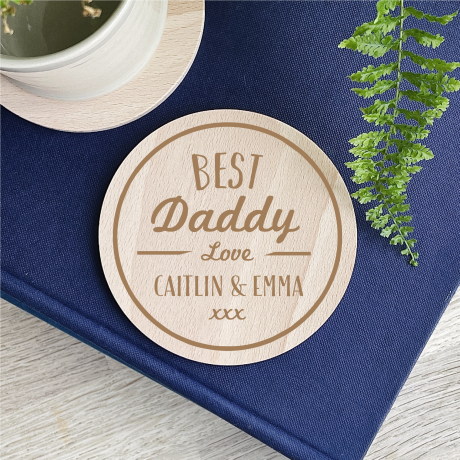 Engraved Best Daddy Coaster