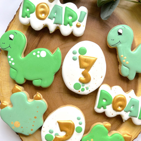 Dinosaur Party Biscuit Favours. Set Of 12 Party Favours