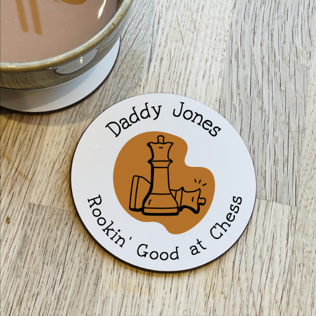 Personalised Chess Dad Coaster