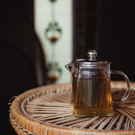 Art deco glass teapot