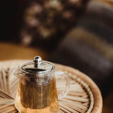 Art deco glass teapot
