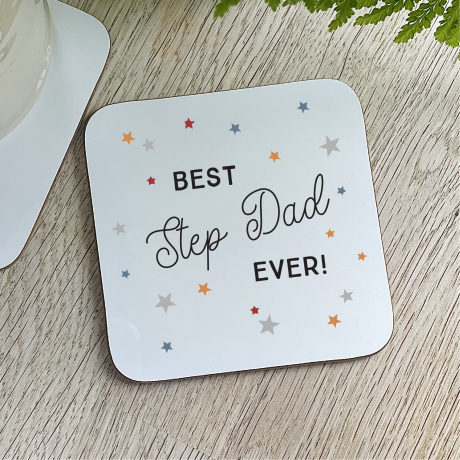 Scattered Star Best Step Dad Ever Coaster
