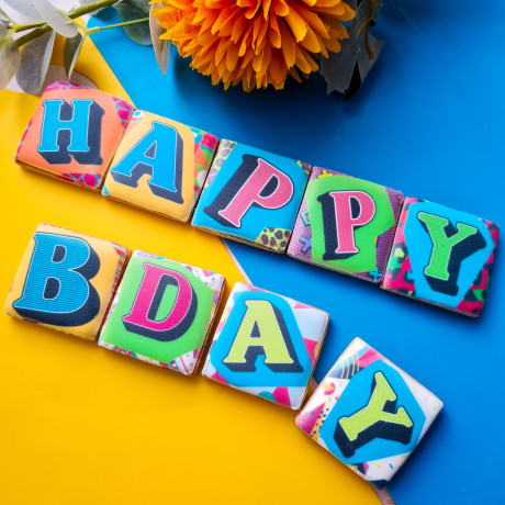 Birthday Biscuits Gift Box, Pop Art, 9 Pieces