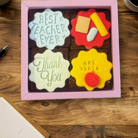 Thank You Teacher Belgian Chocolate Brownie Gift