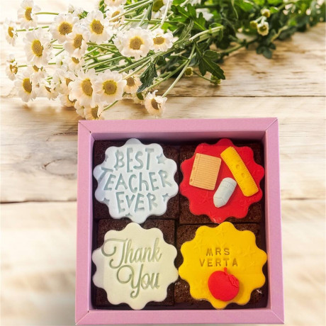 Thank You Teacher Belgian Chocolate Brownie Gift