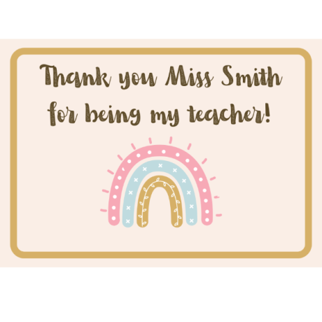 Letterbox Thank You Teacher Card Cake
