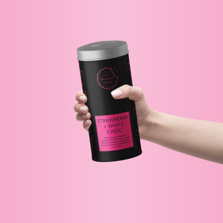 Strawberry & White Chocolate Shortbread – Handmade Gift Tin Treats