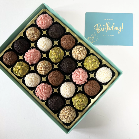 Brazilian Brigadeiro Truffles – Pick & Mix Chocolate Box of 12 - Handmade Chocolate Gift