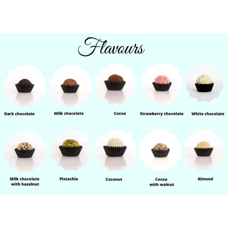 Brazilian Brigadeiro Truffles – Pick & Mix Chocolate Box of 12 - Handmade Chocolate Gift
