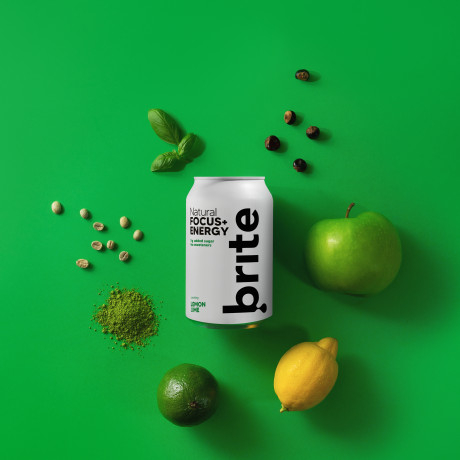 Brite Natural Energy Focus Lemon Lime - 24 x 330ml Drink