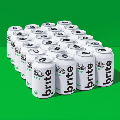 Brite Natural Energy Focus Lemon Lime - 24 x 330ml Drink