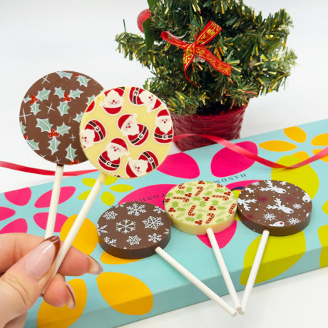 Christmas Chocolate Lollies - Set of 10