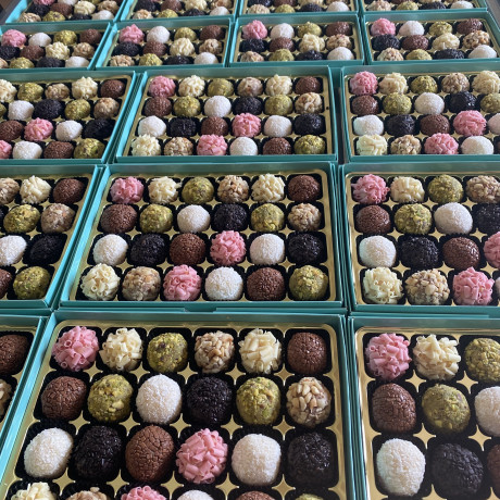 Corporate Branded Brigadeiro Chocolate Truffles - Gift Box of 24