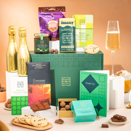 Luxury Thank You Chocolate Hamper With Gift Card - Alcohol Optional