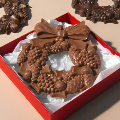 Vegan Milk Chocolate Christmas Festive Wreath