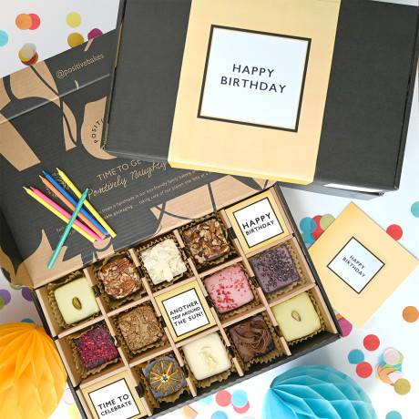 Birthday Artisan Brownie & Blondie Collection | Box of 12 | Ultimate Birthday Gift