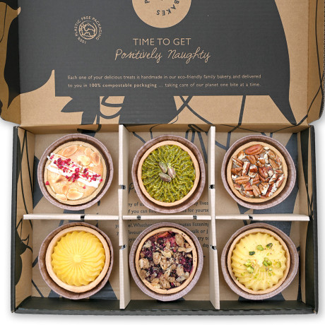 Thank You Luxury Tart Selection Box | 6 Tarts | Vegan, Gluten Free, Dairy Free, Eggless