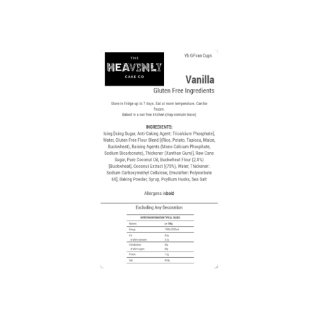 Gluten Free Cupcakes - Box of 6 - Dairy Free, Vegan, Additive Free