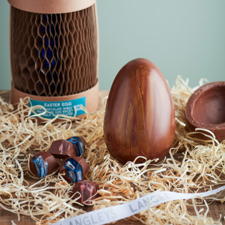 Large Extra Thick Milk Chocolate Easter Egg with Trevethan Gin Rocky Road Chocolates