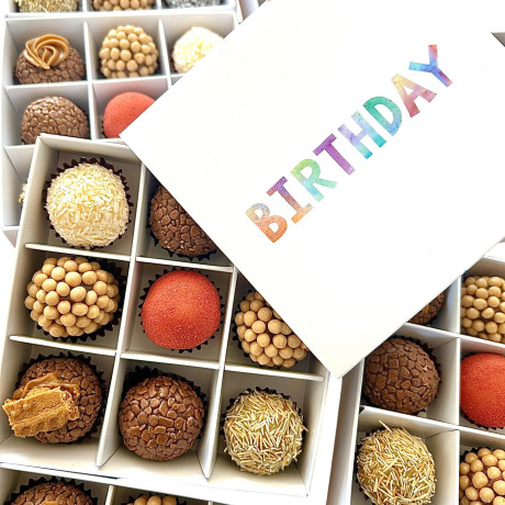Gourmet Brigadeiro Birthday Box of 9 - Yumbles.com