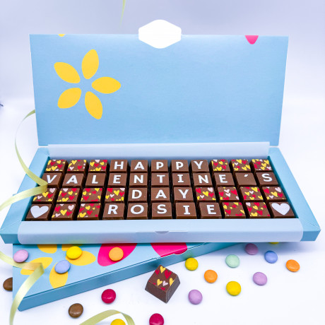 Personalised Happy Valentines Day Chocolate Box with Name
