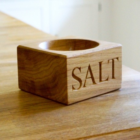 Personalised Wooden Oak Salt Bowl Personalised Wooden Oak Salt Bowl