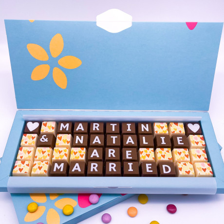 cocoapod personalised you are married chocolates