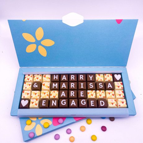 cocoapod personalised you are engaged chocolates