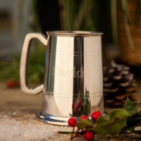festive pewter tankard