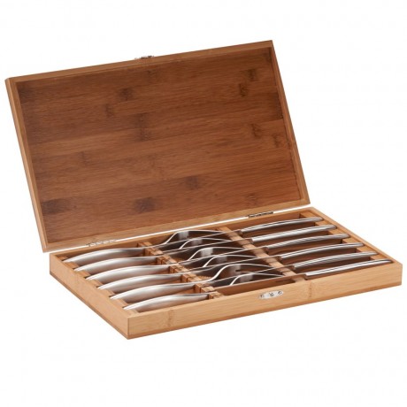 Set of 12 Stainless Steel Steak Knives & Forks