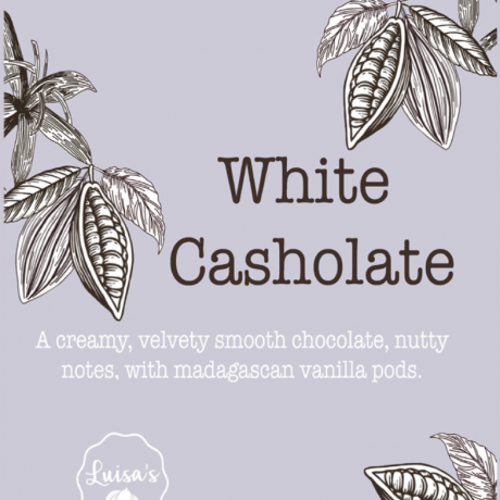 Vegan White Casholate Chocolate Bar / Vegan White Chocolate made from Cashew nuts