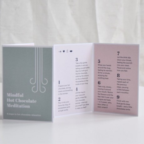 Calm Cocoa Drinking Chocolate Meditation Card Calm Cocoa Drinking Chocolate Meditation Card