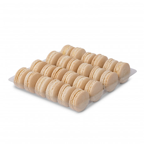 Tray of 24 Vanilla Macarons