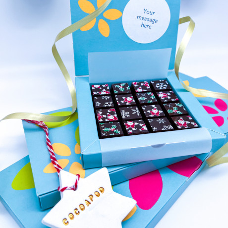 Christmas Mosaic Chocolates in Dark Chocolate