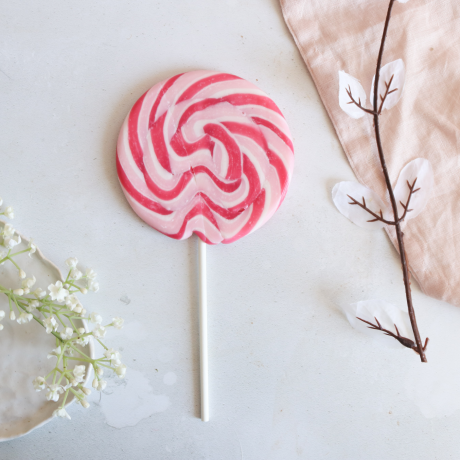 Cherry Bakewell Giant Lollipop